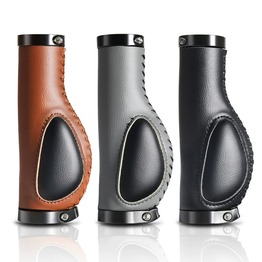 Commuter Bike Lock - Leren fietsgrepen Vloeibare siliconen MTB-handgreep Ergonomie