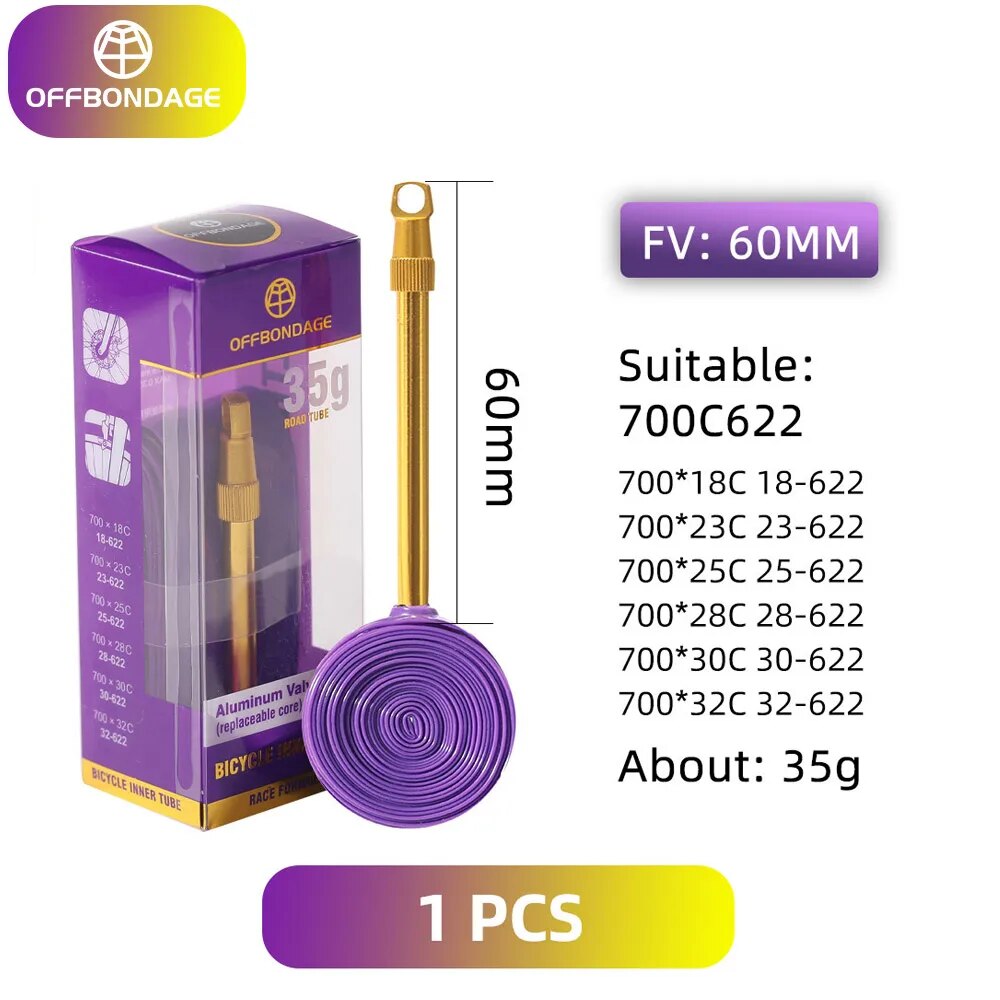 Inner Tube 700C - Offbondage Aluminium Ventiel Ultralichte Fiets Binnenband