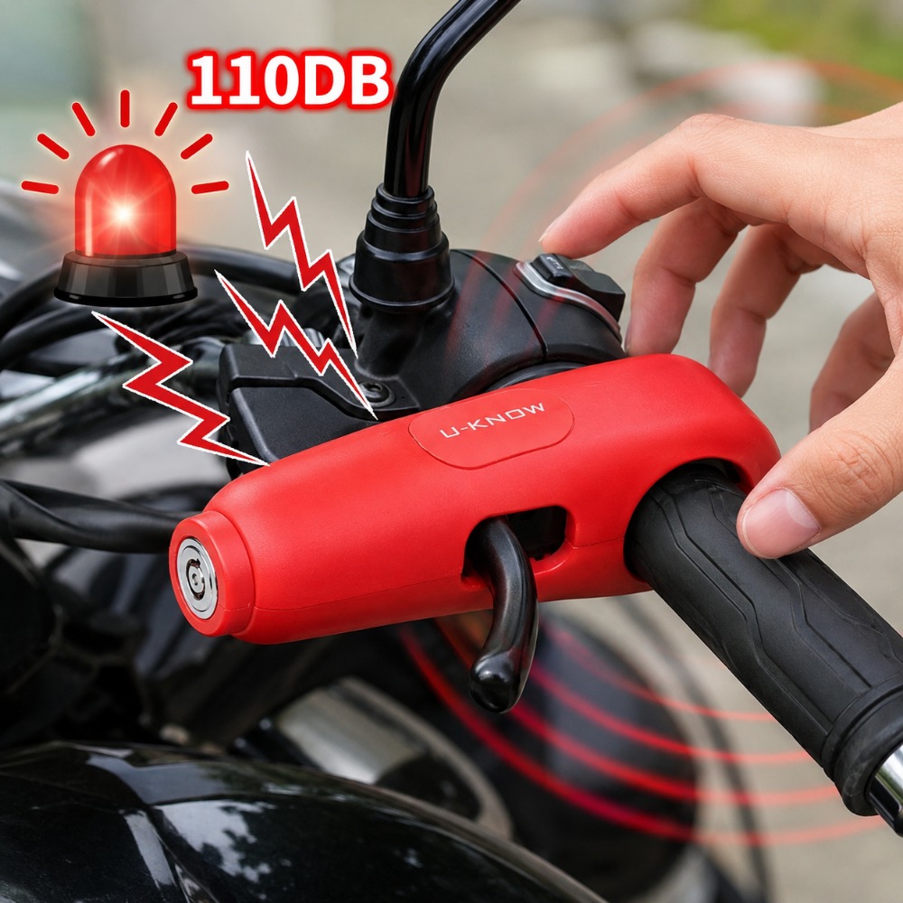 Commuter Bike Lock - 110dB motorfiets stuuralarm slot anti-diefstal rem-