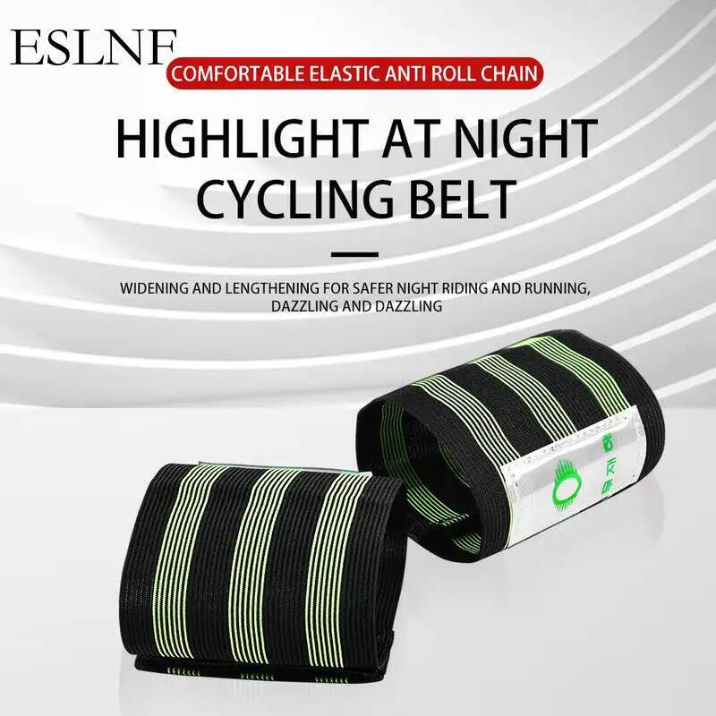 Cycling Commuter - ESLNF Universele reflecterende fietsveiligheidsriemen Verstelbare enkelbroekbeenriem