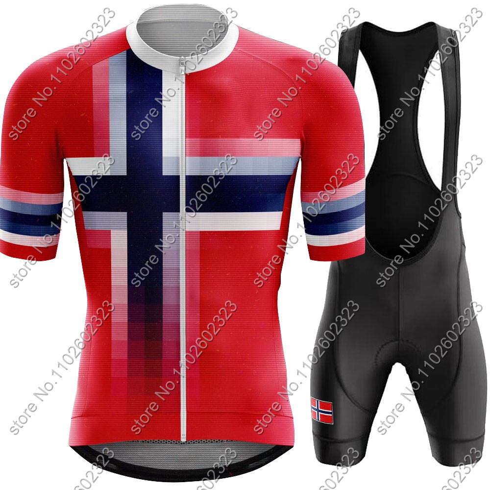 Cycling Commuter Shorts - 2024 Norway Fietsshirt Nationale Team Set