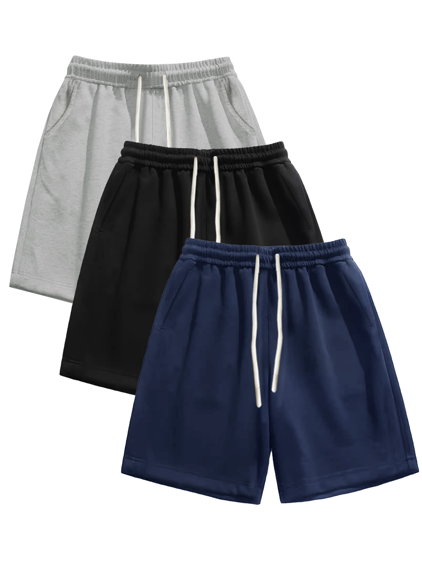 Cycling Commuter Shorts - 3-delige herenshorts, zomerse effen kleur, tailleband