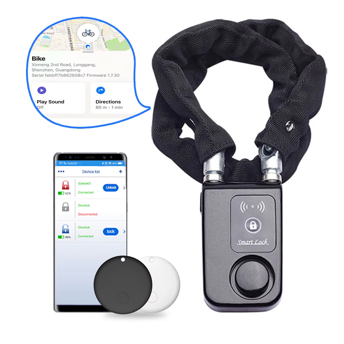 110dB Alarm Fietskettingslot m - Commuter Bike Lock recensie en prijs
