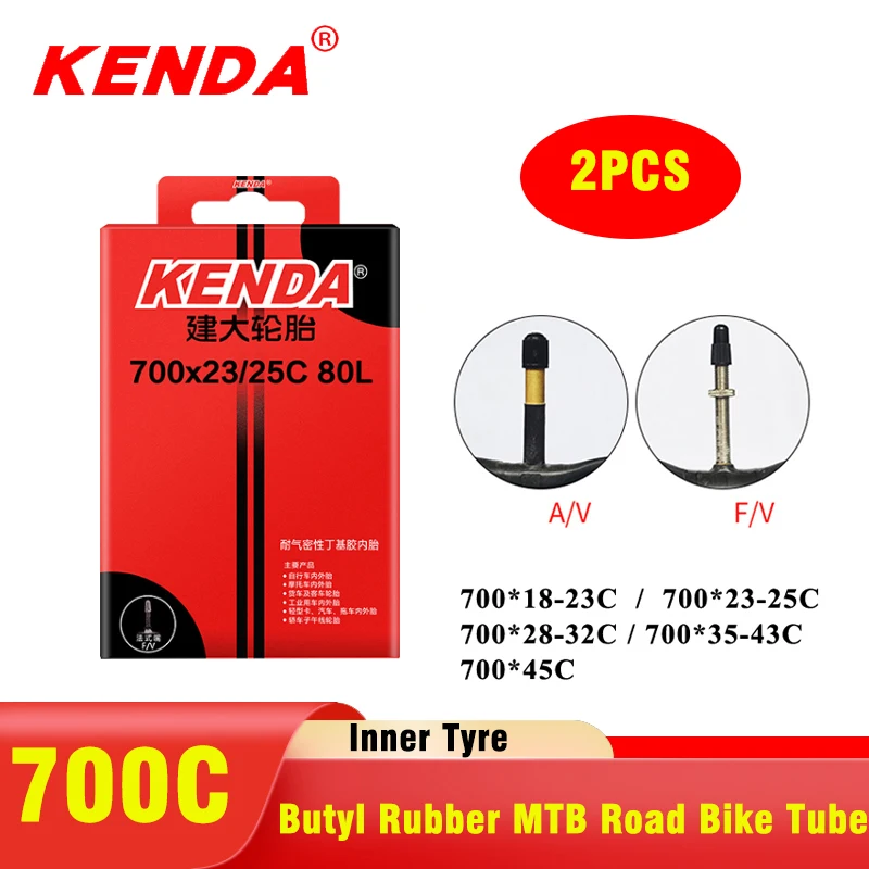 2PCS KENDA Fiets Binnenband 70 - Inner Tube 700C recensie en prijs