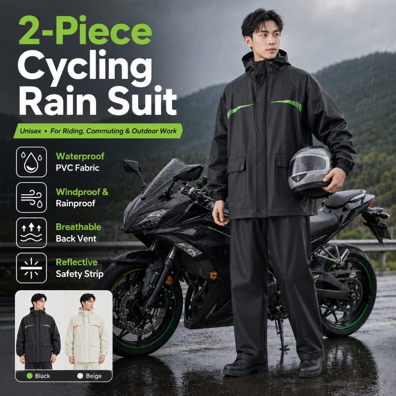 Unisex 2-delige waterdichte fi - Cycling Commute In Rain recensie en prijs